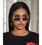 Shein- Sunglasses with metal frame and top strap