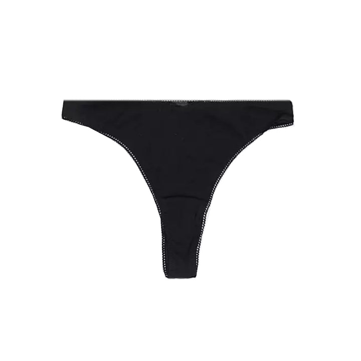 Asos- 3 pack cotton high leg thong with dipped front in black white & grey