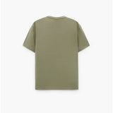 Zara- Piqué Texture T-Shirt- Khaki