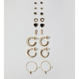 Lefties- Gold Pack Of 9 Combined Earrings