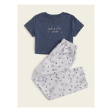 Shein- Graphic & Letter Print Pajama Set