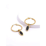 Shein- 18K Gold Plated Simple Drop Earrings