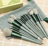 The Original 13 Pcs Make up Brushes Set Green