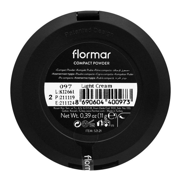 Flormar 11G T-C Compact Powder 97 Light Cream