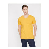 KOTON- V Neck T-Shirt - Mustard