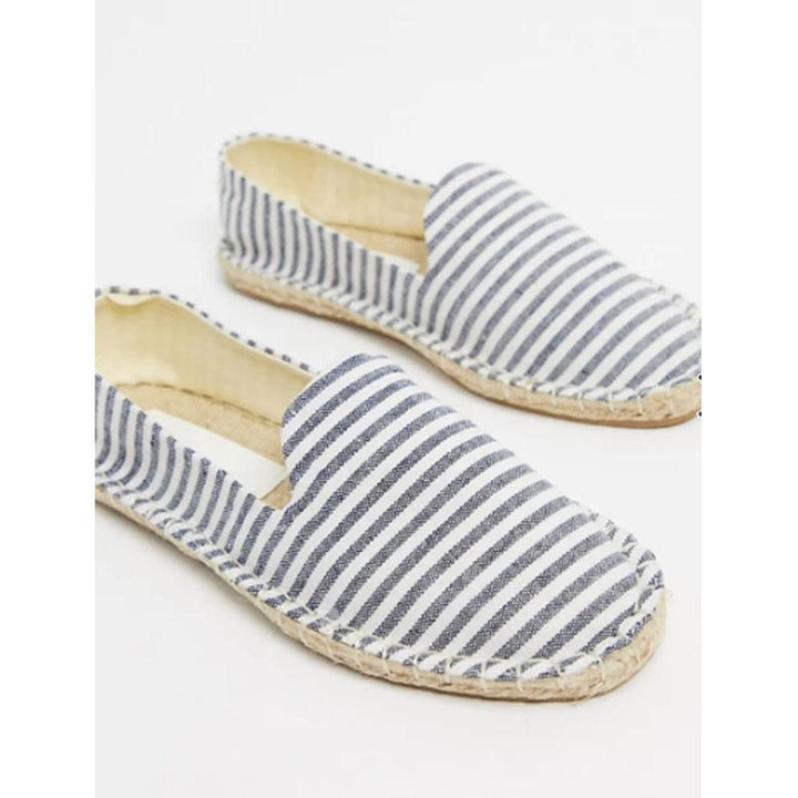 Asos Design- Asos Design Jual Espadrilles In Blue Stripe