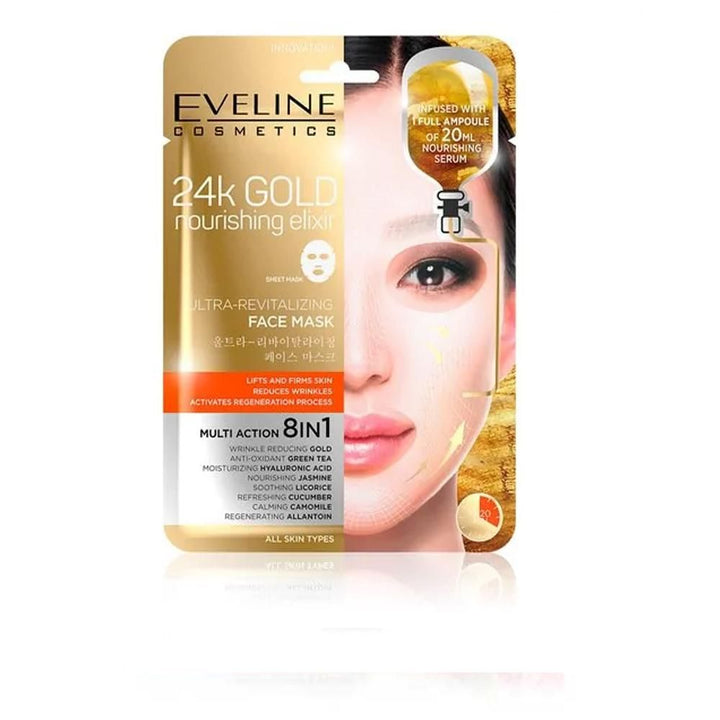 Eveline- 24K Gold Revitalizing Face Sheet Mask