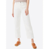 Montivo FA White Cropped Wide Straight Jeans