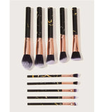 Shein- 10-Piece Makeup Brush Bag With Marble Handle