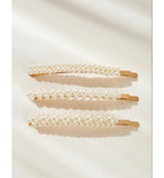 Shein-3-Piece Artificial Pearl Hairpin,