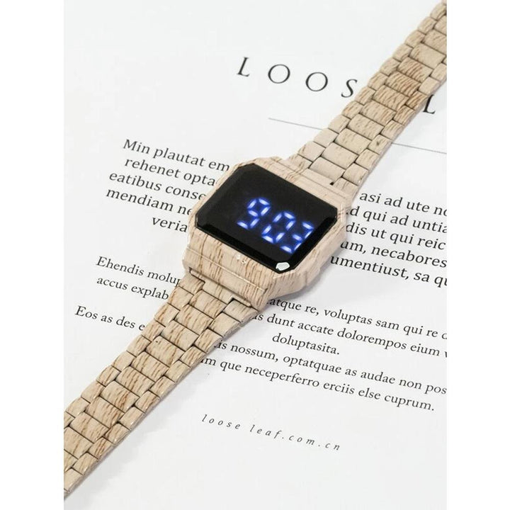 Shein- Alloy Strap Electronic Watch