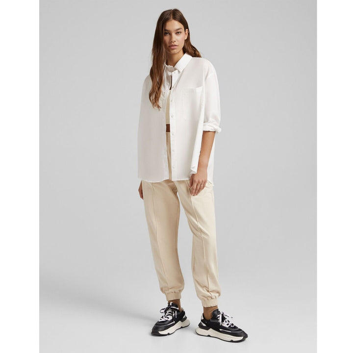 Bershka- Long-sleeved oversized shirt with pocket