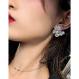 Shein - Zircon Butterfly Decor Stud Earrings