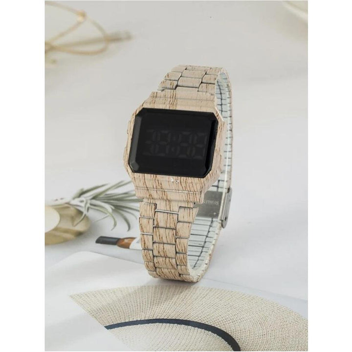 Shein- Alloy Strap Electronic Watch