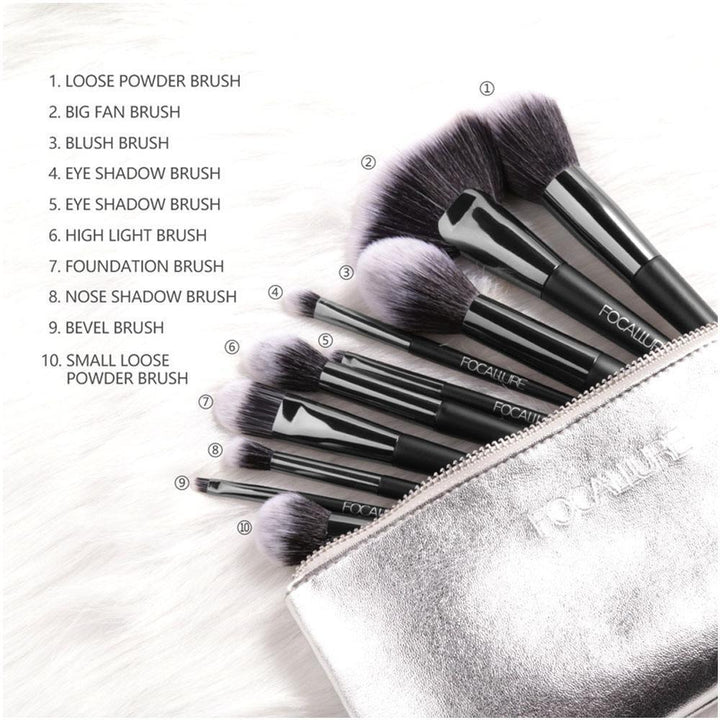 Rude - 10 Pcs Brush set