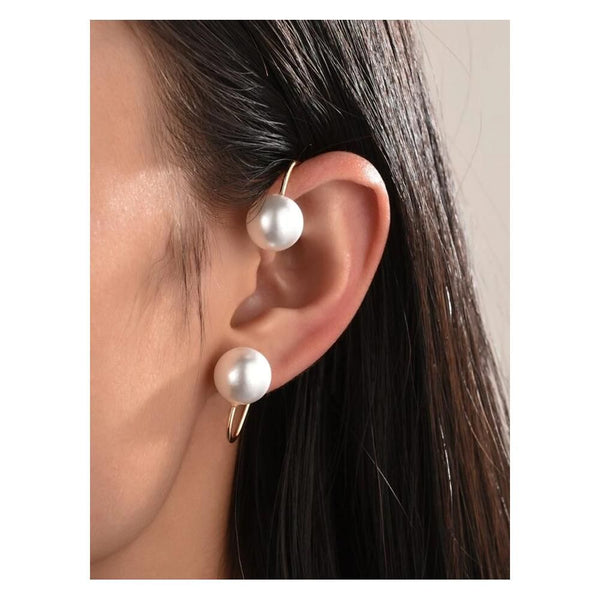 Shein- Faux Pearl Decor Ear Climber