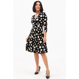Montivo - Floral Double Breasted Collar Dress