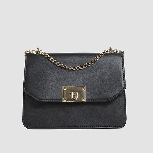 Aila- Black Shoulder Bag- Black