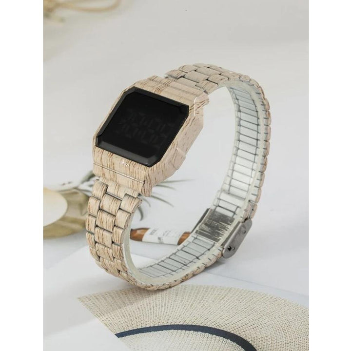 Shein- Alloy Strap Electronic Watch