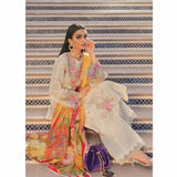 Hemline By Mushq- Embroidered Lawn Suits Unstitched 3 Piece MQ22SS HM22-03B- French Vanilla
