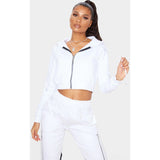 Montivo BSK Cropped Hoodie in White
