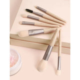 Shein- Flat and angled makeup brush set