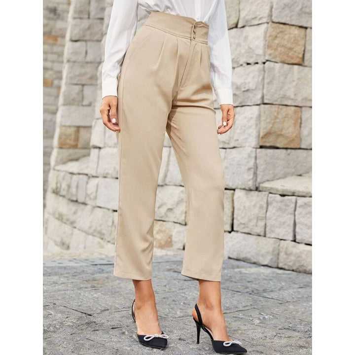 Shein- FARAH High Waist Plicated Detail Pants