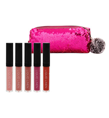 Bh Cosmetics- Royal Affair Lip Set 5 Piece Liquid Linen Set