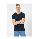 KOTON- Short Sleeve Round Neck T-Shirt - Navy