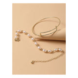 Shein- 2pcs Faux Pearl Decor Bracelet