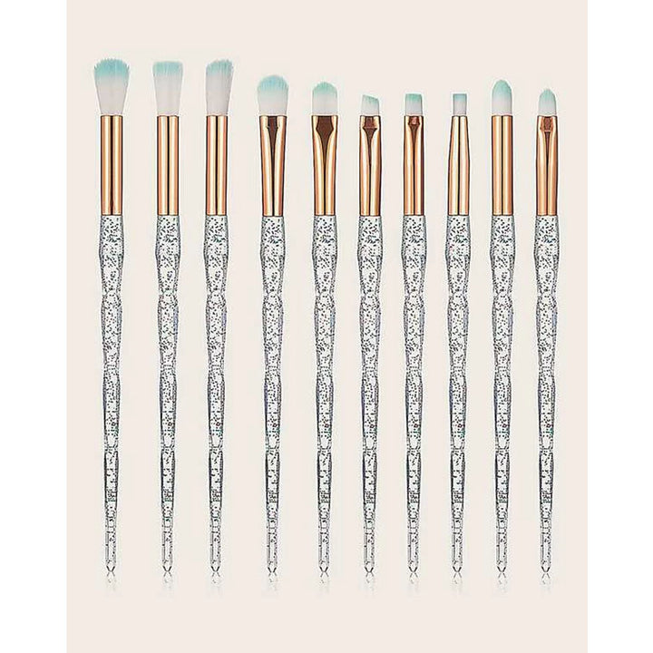 Shein- 10-Piece Transparent Fiber Eye Makeup Brush Set