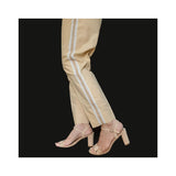 Zardi- Beige Trouser With Side Lace - Cotton  - ZT201