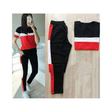 Wf Store- Panel TrackSuit For Her - Black, White, Red