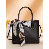 Shein - Minimalist Scarf Decor Satchel Bag