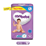 Canbebe Comfort Dry Diapers Mega Pack Extra Large Size 6- 58 Pcs (16+ Kg)