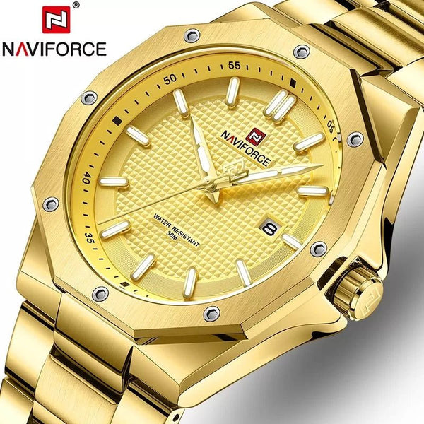 NAVIFORCE- Executive Date 2022 Edition Wrist Watch (NF-9200-3) Golden