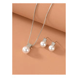 Shein- Faux Pearl Decor Necklace & Earrings