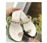 Ovolo- Gold Toe Ring Clear Flats