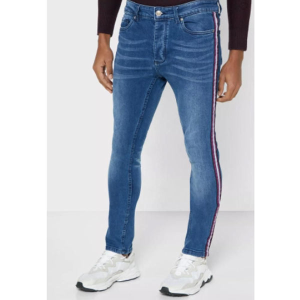 Brave Soul- Skinny Fit Denim Side Tape Jeans