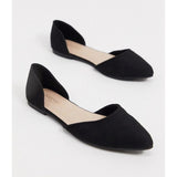 Accessorize- pointed two part flat shoes in black