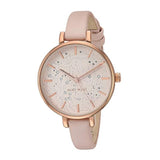 Nine West- Womens NW Crystal Accented Strap Watch
