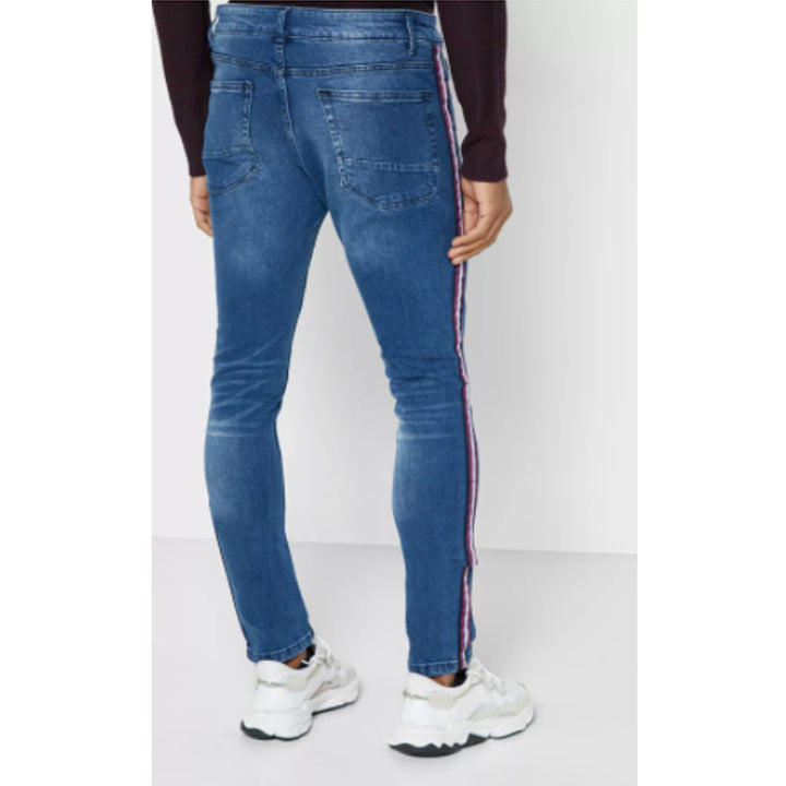 Brave Soul- Skinny Fit Denim Side Tape Jeans