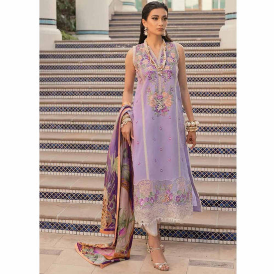 Hemline By Mushq- Embroidered Lawn Suits Unstitched 3 Piece MQ22SS HM22-03A- Amethyst