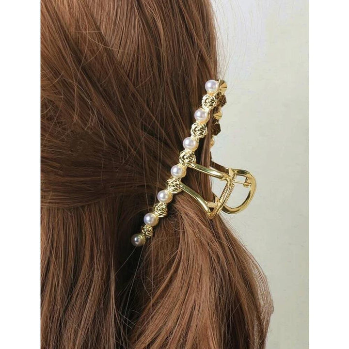 Shein- Faux Pearl Decor Hair Claw