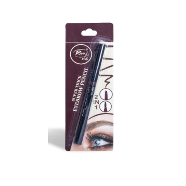 Rivaj- #110-02 Super Thick Brown 2In1 Eyebrow Pencil