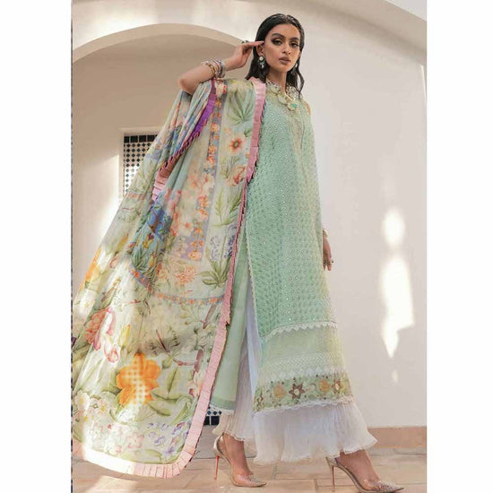 Hemline By Mushq- Embroidered Lawn Suits Unstitched 3 Piece MQ22SS HM22-04A- Honeydew