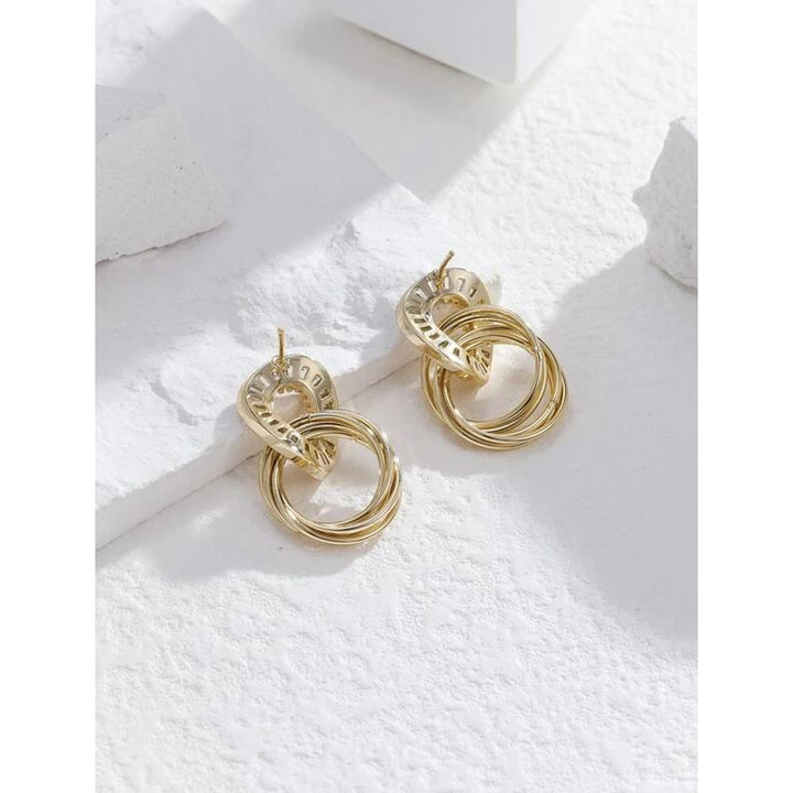 Shein- 14K Gold Plated Chain Decor Earrings