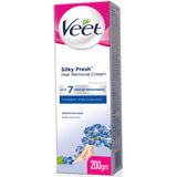Veet Silky Fresh Hair Removal Cream for Sensitive Skin with Aloe Vera and Violet Blossom Fragrance 200gm