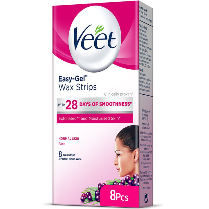 Veet- Face Wax Strips Normal 8 wax strips