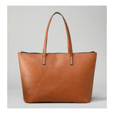 Lefties- Brown Faux Leather Shopper Bag